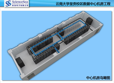 云南大學(xué)呈貢區(qū)數(shù)據(jù)中心機房工程鳥瞰圖